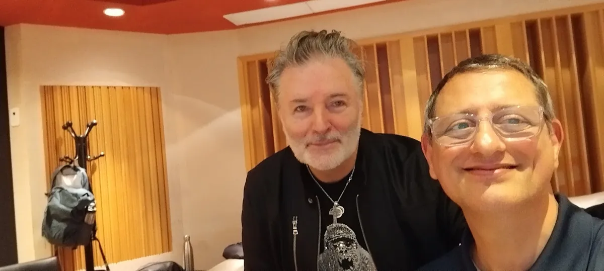 Néstor Randazzo with Miguel Mateos in the studio